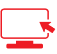 Computer monitor with cursor arrow icon 