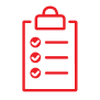 Clipboard with checklist checkmarks icon 