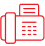 Phone with fax machine icon 